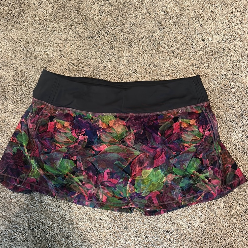 lululemon athletica Pink and Purple Asymmetrical Mini Skirt